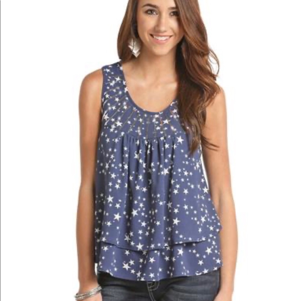 Rock&Roll Cowgirl size medium tank top sequins - Picture 8 of 8